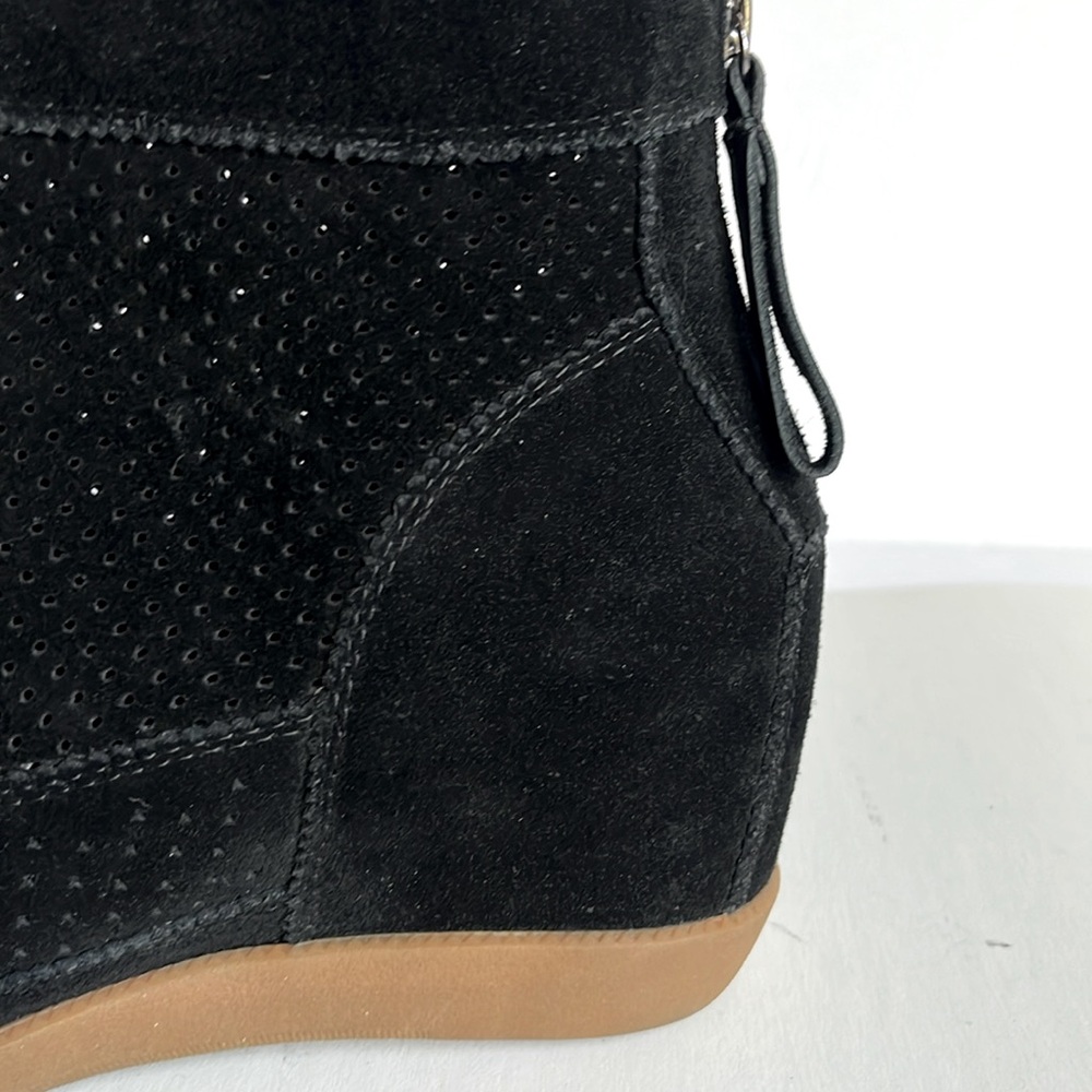 Anthropologie Shoe The Bear Emmy Suede Wedge Black Sz 38 Hidden Wedge Sneakers - Picture 6 of 10